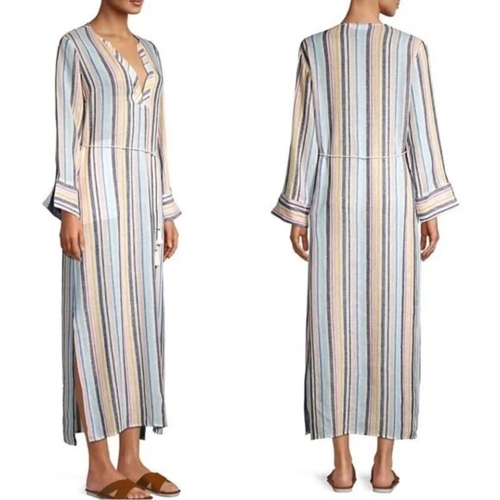 Splendid‎ x Gray Malin Striped Linen Maxi Dress Small NWOT